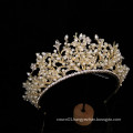 Europe Fashion Handmade High Quality  Vine Pearl beauty Queen Headpiece Wedding Bridal Tiara Crowns and veils